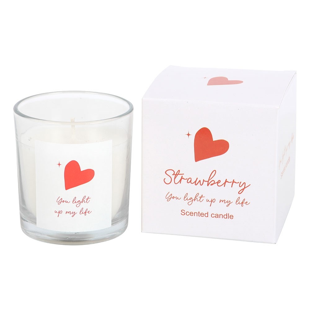 Something Different - You Light Up My Life Strawberry Bougie Parfumée - Blanc/Rouge